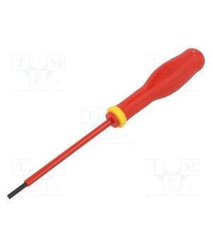 AT3.5X100VE Screwdriver; insulated; slot; 3.5x0.6mm; Blade length: 100mm 29vW8BB4mh3F4bG8aQ5NVYuFHWJpPhBtDw8VOdYVzr8