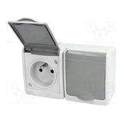 D.3612SGG/1 Connector: AC supply; socket; 2P+PE; 250VAC; 16A; grey; PIN: 3; IP44 MBeHbEBmsDdk0ybl3AfQ00izHyKTTfbex9V-6Ij-C3w