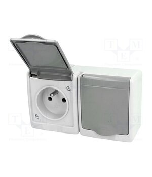 D.3612SGG/1 Connector: AC supply; socket; 2P+PE; 250VAC; 16A; grey; PIN: 3; IP44 MBeHbEBmsDdk0ybl3AfQ00izHyKTTfbex9V-6Ij-C3w