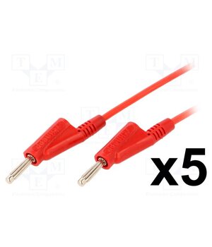 HZ10R Test leads; Len: 1m; banana plug 4mm,both sides; test leads x5 iQC39aKPB34af5tdl33Gi8a92iqOsTvuzzRf05sAKAM