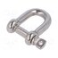 SZE-D8-A4 Dee shackle; acid resistant steel A4; for rope; 8mm gyXc6u62vFSfRBNVvLhcAmR3Q_HiTlsBqeb6vsGWmm4