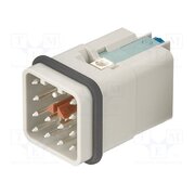 09120123004 Connector: HDC; contact insert; male; 10A; 400V; Han Q; PIN: 13 3QXlYSdBcR_NZwIWhKRIZhJ_XsFoWP2ltpsmIzYwXI8