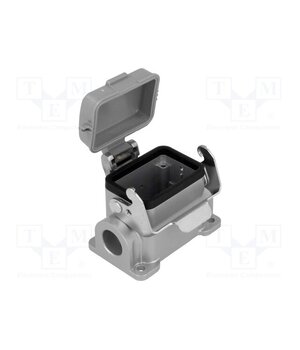 C14610N0068071 Enclosure for connectors: HDC; size E6; with latch; with cover GN8j_fJ3P03rabdUsLRnLfZcVJdM3Tm7FBGMRlzAsoM