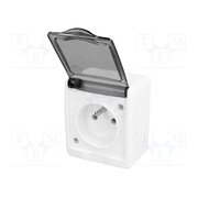D.3110G/1 Connector: AC supply; socket; 2P+PE; 250VAC; 16A; white; PIN: 3; IP44 uA8mdSMVrBTgHeeiir4ufMZ2CpnHhW7I5xxwPzJR4BQ