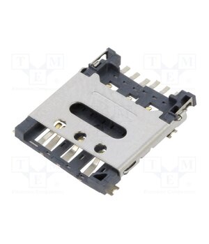 SIM8061-6-1-14-00-A Connector: for cards; Nano SIM; with hinged cover; SMT; PIN: 6 LvVL7FCJRn0IFqFRgNrLdx3NL_tnfNGrymojjCJaP6M