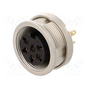 0304 06 Connector: M16; socket; female; PIN: 6; 5A; 250V; soldering; IP68 t9xGKWMk6Vszj5WMoganU9DzT32ckUoq0FxKZPw_1ps