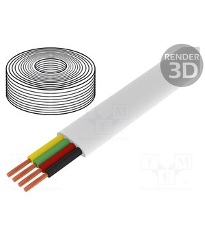 CM04W Wire: telecommunication cable; stranded; white; 100m; 0÷60°C bNh35yRjrFIhYxyuMtWw5m-CJVkDYczQgjLwFvok7Ro