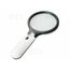 HAND MAGNIFIER GLASS with LED lamp, double: 3X ø70mm, 20X ø20mm IIPS73+3.jpg