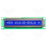 EA W161B-ENLW Display: LCD; alphanumeric; STN Negative; 16x1; blue; 122x33mm; LED S4Ks_OYCrVyuRh77BgwORRetPF9-047wpOAEjFvqO74