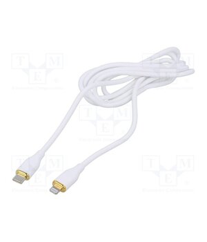 CC-USB2S-CM8PM-1.5M-W Cable; USB 2.0; Apple Lightning plug,USB C plug; 1.5m; white AkcuE09raFsKme-tPBYz2eWaeJXNfVehPHXoq_rh6Ug