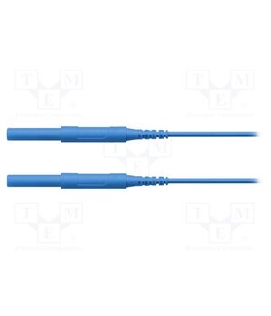 HSPL 8568 / AWG16 / 200 / BL Test lead; 6kVDC; 6kVAC; 16A; banana plug 4mm,both sides; Len: 2m bD40XyJxKINge4WPNJdEdqqG3bzC4LU2QIVcQkFNaZ8