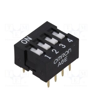 A6E-4101-N Switch: DIP-SWITCH; Poles number: 4; ON-OFF; 0.025A/24VDC; Pos: 2 IuYr6RcHmptsUp7s_oI7l5xKWJZsEbgDIm8wW4nczGY
