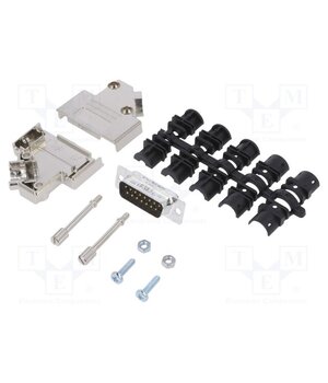 L17D45PK-M-15+L717SDA15P Connector: D-Sub; PIN: 15; male; angled 45°; soldering; for cable toX5X83rTQHh2b8pDMK5uDWPG43Ic1ZWb_62aFBb3Bo