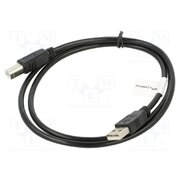 CA-USBA-10CC-0010-BK Cable; USB 2.0; USB A plug,USB B plug; gold-plated; 1m; black kfSml0646bqZJI0KjMR5_aTUYc2STfiwJI0aQE2vEDk
