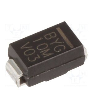 BYG10M-E3/TR Diode: rectifying; SMD; 1kV; 1.5A; 4us; DO214AC,SMA; Ufmax: 1.15V 1Fuwts_tONDUIH5oF2Weor9PNxocqbwPHAZ7NjUQ9Mg