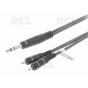 CABLE  6.3 STEREO (K)>>2RCA 1.5 m SWEEX