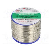 SN99CU07AG03-1.1.3/0.56MM 250G Tin; lead free; Sn99Ag0,3Cu0,7; 0.56mm; 250g; reel; 216÷227°C; 3% N8cJgszEz5wUv0e98f98RrKplL6fS5AcDV98keepLec