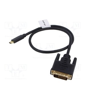 CA-CMDV-10CU-0005-BK Adapter; USB 3.1; DVI-D (24+1) plug,USB C plug; gold-plated 5Qhx2N3acHJ6Zkt51C_0NQyUYeev9lLzg-F3ikQ5m80