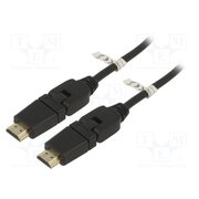 61292 Cable; HDMI plug movable 360°,both sides; PVC; 5m; black; 30AWG mKqVHc6k1bbsNqpxd7wI1lxvkWOXzGCekQIrI3dJfIo