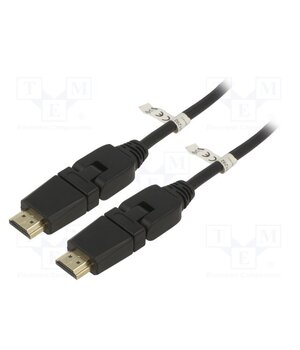 61292 Cable; HDMI plug movable 360°,both sides; PVC; 5m; black; 30AWG mKqVHc6k1bbsNqpxd7wI1lxvkWOXzGCekQIrI3dJfIo