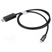 CA-CMHD-10CU-0010-BK Adapter; USB 3.2; HDMI plug,USB C plug; gold-plated; 1m; black ADKR57OejJElrIBAsxCiAuNnqjufWgPotqPjdH_OHtE