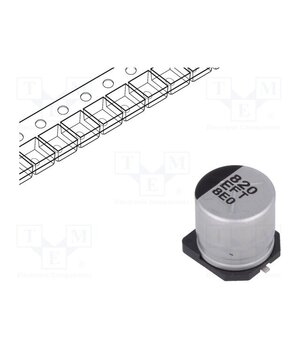 EEEFT1E821AP Capacitor: electrolytic; low ESR; SMD; 820uF; 25VDC; Ø10x10.2mm z9D0uku3t3N-OdaMGxGjyj8gc6gb6ukrlHaDwli9TD4