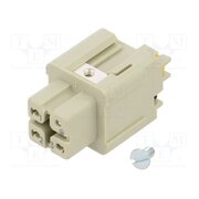 09200032734 Connector: HDC; contact insert; female; 10A; 250V; Han® A; PIN: 4 kqdYmbEZ-eBLUkynrcsRnJPZB_67vAMQHIM2Dm8HcAc