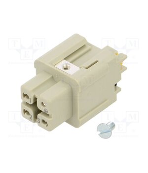 09200032734 Connector: HDC; contact insert; female; 10A; 250V; Han® A; PIN: 4 kqdYmbEZ-eBLUkynrcsRnJPZB_67vAMQHIM2Dm8HcAc