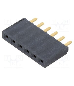 SSW-106-01-G-S Connector: pin strips; socket; female; PIN: 6; straight; THT; 2.54mm OnPQlKzTJTvNdv92_NO0IVg7svGJSCnKVeMwSLAYtRI