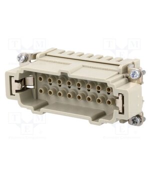 09330162602 Connector: HDC; contact insert; male; 16A; 500V; Han E®; PIN: 16 4CTJomwtdgZW_TsjiS5up6VTSq2uhNIi3D2J8OgvSmU