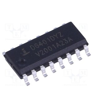 DG401DYZ IC: analog switch; SPST-NO; Ch: 2; SO16; tube; ±5÷17VDC,5÷34VDC _PTeHhG-cAv5i1F8iQqWVWLIyD8orIGV2zus1GsV8dQ