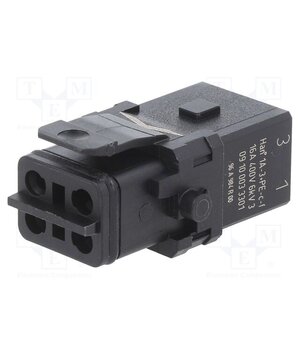 09100033301 Connector: HDC; contact insert; female; Han® 1A; PIN: 4; 3P+PE eHtiBirj0TEJN271pmvWxqgHEEYUXDZQPJXwxBDmccU