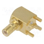 RF3-46-T-00-50-G Connector: SMB; socket; female; angled 90°; THT; on PCBs; PTFE 0DkGWZ75acsP9x6rAwS3f7JOsIEa5anKOvO9DKmO5xk