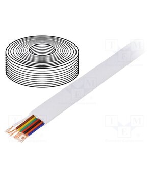 TEL-0081-100/WH Wire: telecommunication cable; 8x28AWG; stranded; white; 100m ey8TNYGjZ_D7ZCNQHPT_YksghqK3NJGnLuS9GNg8bXk