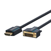 KABELIS HDMI (K) <-> DVI-D (K) WQXGA/60Hz, 4K/60Hz, 4.95Gbit/s, 2m, Clicktronic