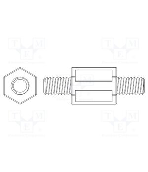 4213X55 Screwed spacer sleeve; 55mm; Ext.thread: M8; hexagonal; steel AyuL3B2eIaHe3QsEEEJ5-UZAEqngBtoZCKjDQHTRfbs
