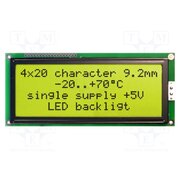 EA W204-BNLED Display: LCD; alphanumeric; STN Positive; 20x4; yellow-green; LED PXJEPtUTB8WWiRFyFE2sr0eA6deWYirgZMVFPMKng7U