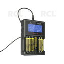Charger for rechargeable batteries Li-Ion Ni-MH VC4