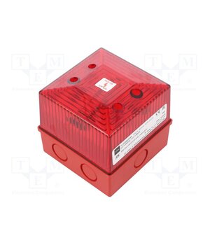 205047 Signaller: lighting; flashing light; red; FL40; 230VAC; IP65; 98mA h947ZPYa351QH_2ZMyQtrxmAQx9tcQHDvirwMIgVNAQ