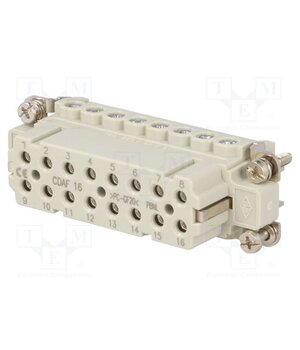 CDAF 16 Connector: HDC; contact insert; female; CDA; PIN: 16; 16A; 600V lFjQGypotERGWgxhuVhLm14zlrD5Rs3GJYm1qj-Ohvg