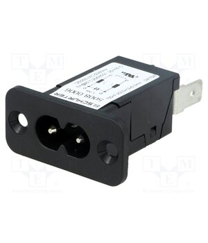 5008.0006 Connector: AC supply; socket; male; 2.5A; 250VAC; C8 (EURO); 5008 Ln2nXFIYWKZ4gFGtIoSfXcrSWrZSI9vSGHkaDdelF6w