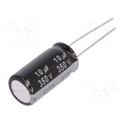 EEUEB2V100 Capacitor: electrolytic; THT; 10uF; 350VDC; Ø10x20mm; Pitch: 5mm CoHFqjzZcNaWFvoDx0Jd0xdxdsp64z2sDOITeOkClJk