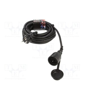 W-97284 Extension lead; 3G2.5mm2; 10m; rubber; black; Sockets no: 1; 16A KvTvFO1TsWIa8MbLPhkfzQtenOxNgK18YlbRPlFv8N8