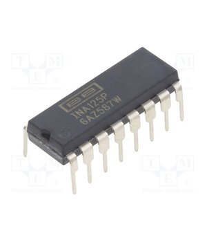 INA125P IC: instrumentation amplifier; DIP16; 150kHz; Ch: 1; 0.2V/μs; 50uV 40DvYdRtUjFQFO0mQpeaJ3b2Eqc8DwES-Tc4AW4Kx20
