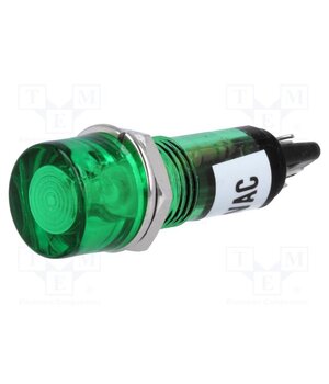 NI-1FGN Indicator: with FLUO neon lamp; flat; green; 230VAC; Cutout: Ø10mm 1T6jPCkr3x2ZRdEeoyySdZdZh2F8TAk8NbusNH_ZmUo