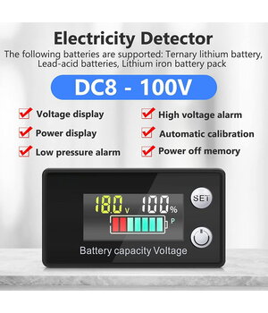 AKUMULATORA JAUDAS UN SPRIEGUMA INDIKATORS Skābes svina litija Li-ion LiFePO4, 8-100 VDC

 ATMI03+1.jpg