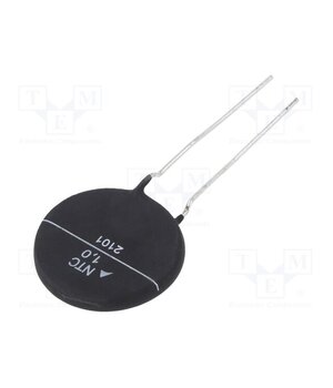 B57464S0109M000 NTC thermistor; 1Ω; -55÷170°C; 6.7W; ±20%; THT; Pitch: 7.5mm 8JLB6UHR6fG0RX1pB01oP2TWNrOcpdNNn25gmRTt600