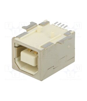 933 Connector: USB B; socket; on PCBs; SMT; PIN: 4; horizontal; USB 2.0 VUjFlnFFPNoClTfIp36pSznxSAxv5EOKui2eTUUoIP0