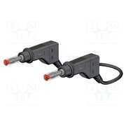66.9408-15021 Test lead; 32A; banana plug 4mm,both sides; Urated: 600V; black -ycsE9SeyjpqRxj2JMBXOCYug7nzcfaiWGWHaf0KOvY