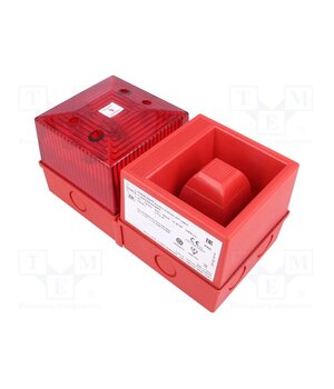 204588 Signaller: lighting-sound; 230VAC; siren,flashing light; red 8mH42H-0Vbrii1-HebVJgV-93McpPbwxK-hzEYVBEjI